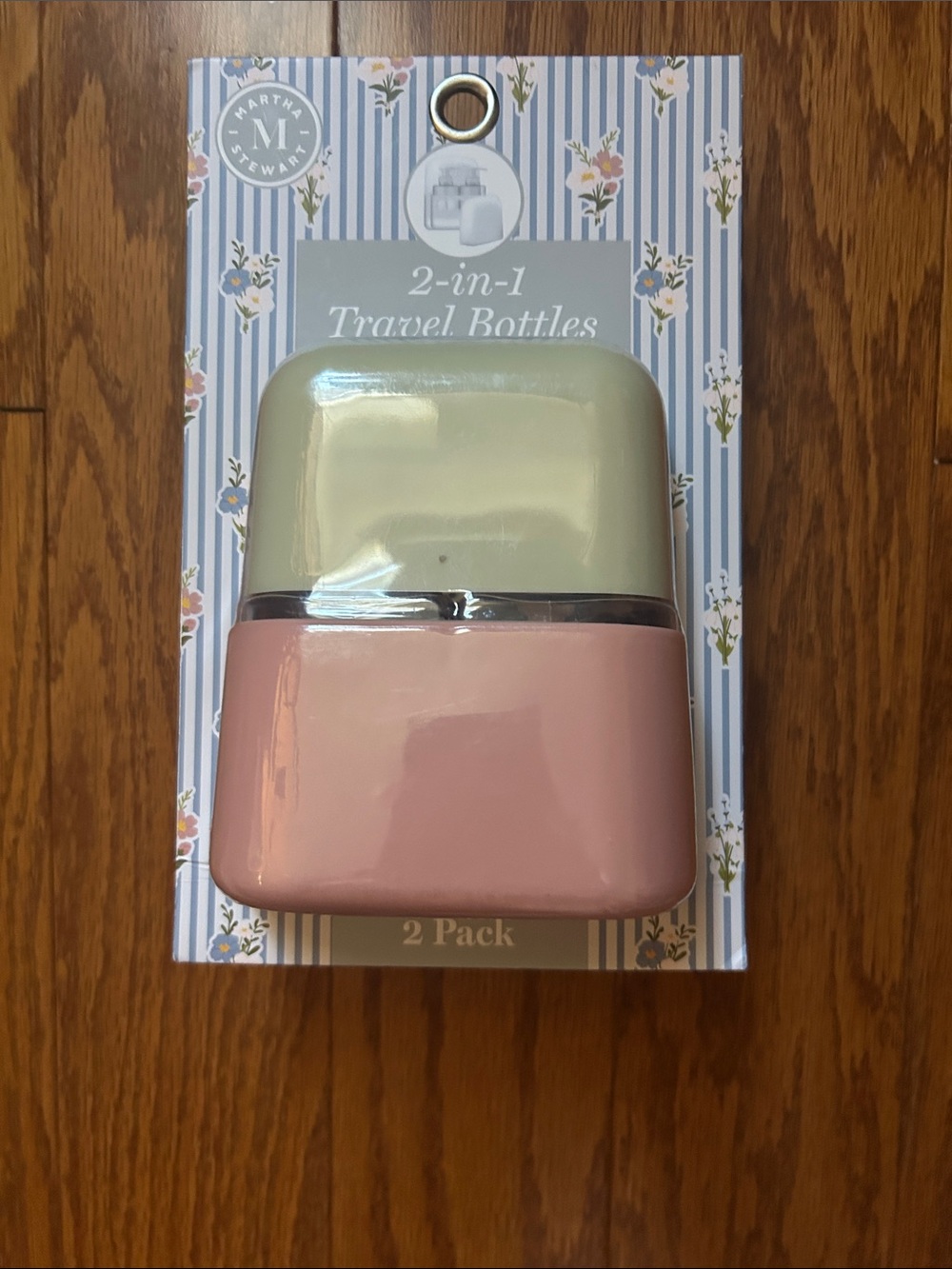 Martha Stewart Travel Bottle Duo in Cream and Dusty Pink